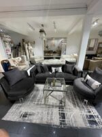 5 Seater (3,1,1) Dark Grey Sofa With 6 Pillows - Image 5