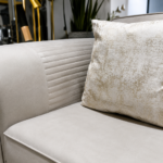 6 Seater (3,2,1) Off White Versace Sofa With 3 Pillows - Image 3