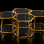 Gold and Glass Hexagon Centre Table