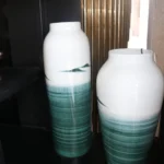 2 in 1 Green and White Table Accessories
