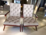 Cream and Brown Bottoned Singles