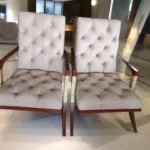 Cream and Brown Bottoned Singles