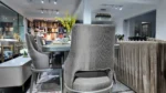 Grey and White Marble Top 6 Seater Dining - Image 2