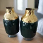 Gold and Green Pot Like Accessories