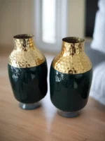 Gold and Green Pot Like Accessories