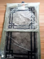 2 in 1 Black and Gold Brilliant Home Bath Mat