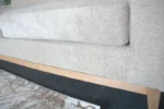 5 Seater (3,2) Brown With Wooden Legs Sofa - Image 3