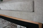 5 Seater (3,2) Brown With Wooden Legs Sofa - Image 3
