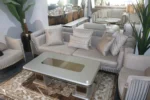 5 Seater (3,1,1) Galaski Sofa Set And Centre Table With 8 Pillows - Image 2