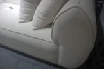 Off White Chaise Lounge With 4 Pillows - Image 3