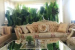 Gold Royal Set 8 Seater (3,3,1,1) Sofa Set With Centre Table And 2 Side Stools
