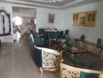 Cream Brown And Green Royal 8 Seater (3,3,1,1) Sofa Set With 8 Seater Dining Centre Table Console/Mi - Image 3