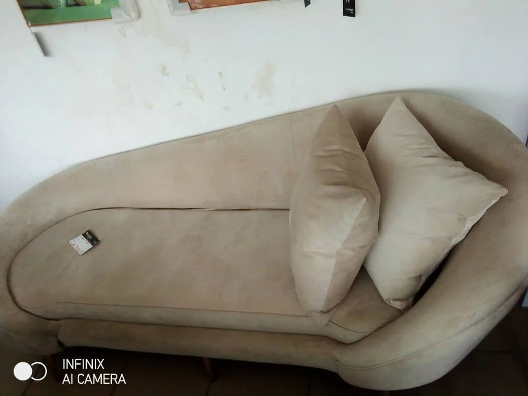 Brown Love Seat with 2 Pillows