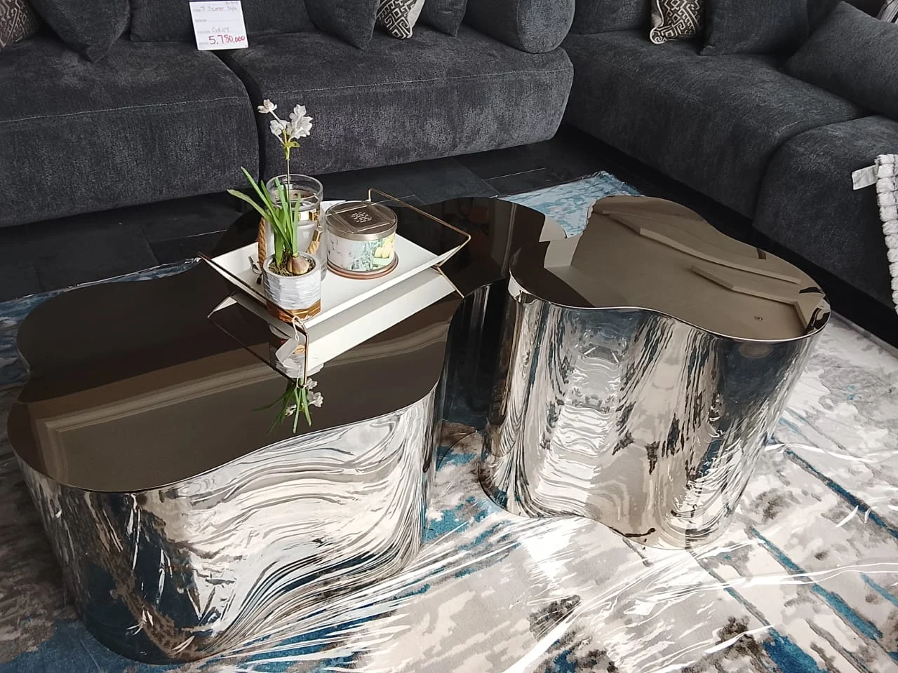 Silver 2 in 1 Centre Table