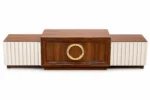 Brown and White TV Unit