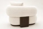 8 Seater (3,3,1,1) Cream And Brown Sofa With 12 Pillows - Image 3