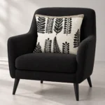 Black and White Flower Design Pillow